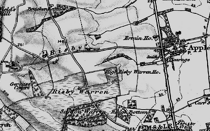 Old map of Low Risby in 1895