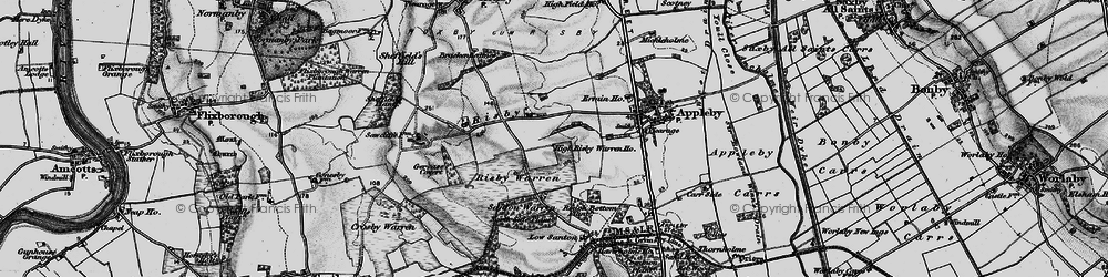 Old map of Low Risby in 1895