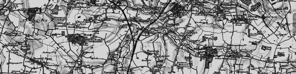 Old map of Low Tharston in 1898