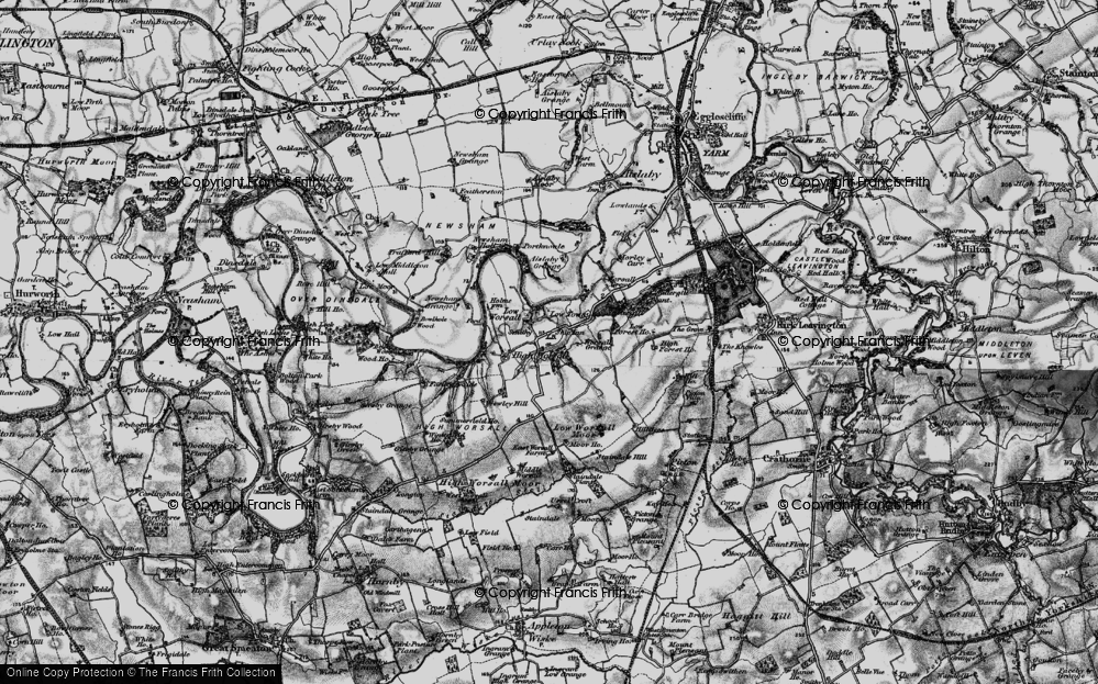 Old Map of Low Worsall, 1898 in 1898
