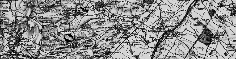 Old map of Lowdham Lodge in 1899
