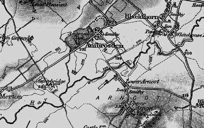 Old map of Lower Arncott in 1896