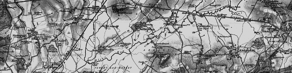 Old map of Lower Arncott in 1896