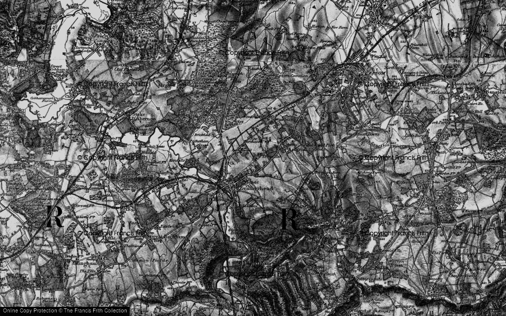 Old Map of Lower Ashtead, 1896 in 1896