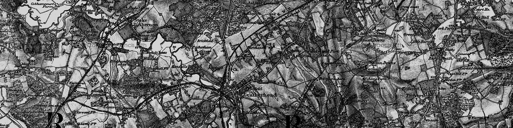 Old map of Lower Ashtead in 1896