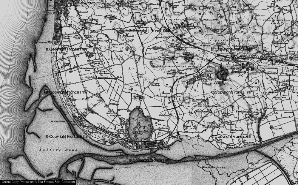 Old Map of Lower Ballam, 1896 in 1896