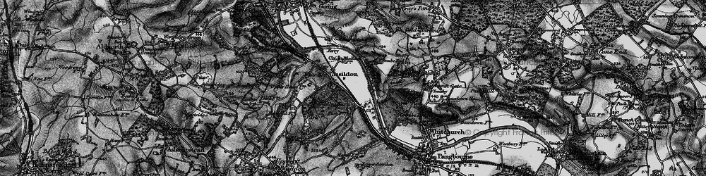 Old map of Basildon Park in 1895
