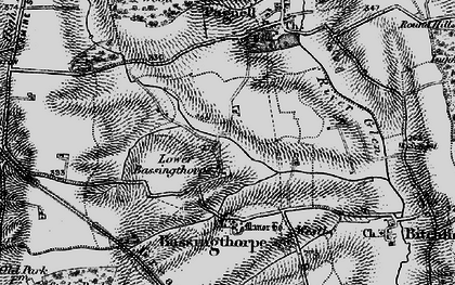 Old map of Lower Bassingthorpe in 1895