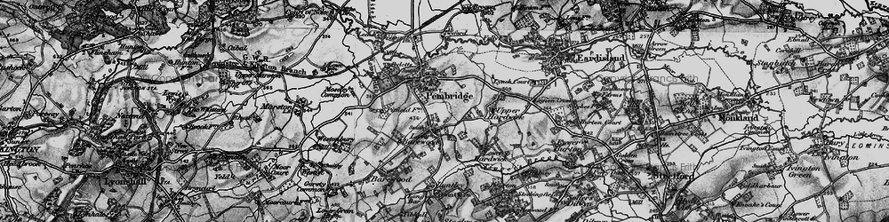 Old map of Lower Bearwood in 1899