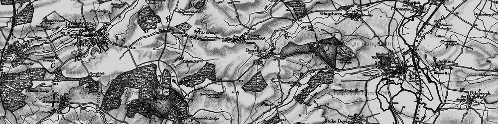 Old map of Banhaw Wood in 1898