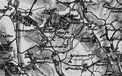 Old map of Lower Bentley in 1898
