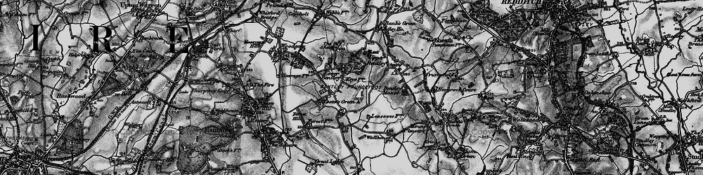 Old map of Lower Bentley in 1898