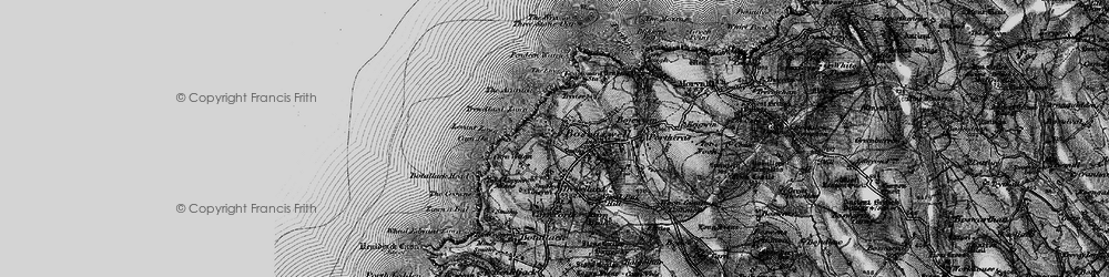 Old map of Lower Boscaswell in 1896