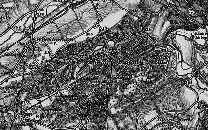 Old map of Lower Bourne in 1895
