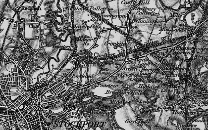 Old map of Lower Bredbury in 1896
