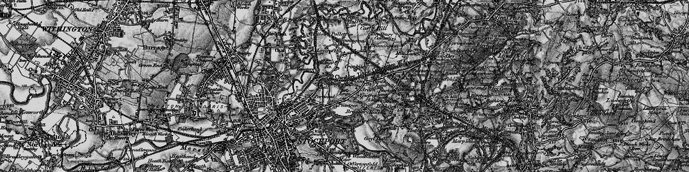 Old map of Lower Bredbury in 1896