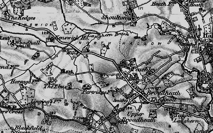 Old map of Lower Broadheath in 1898