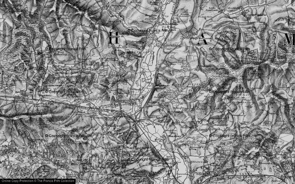 Old Map of Lower Brook, 1895 in 1895