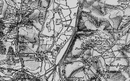 Old map of Lower Brook in 1895