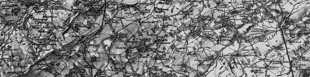 Old map of Lower Broxwood in 1899