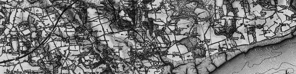 Old map of Lower Buckland in 1895