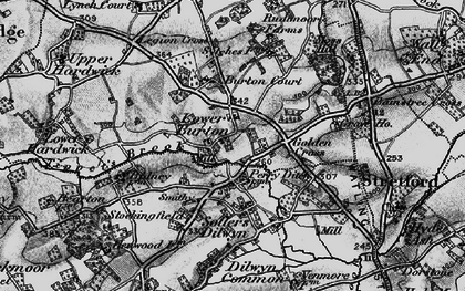 Old map of Lower Burton in 1899