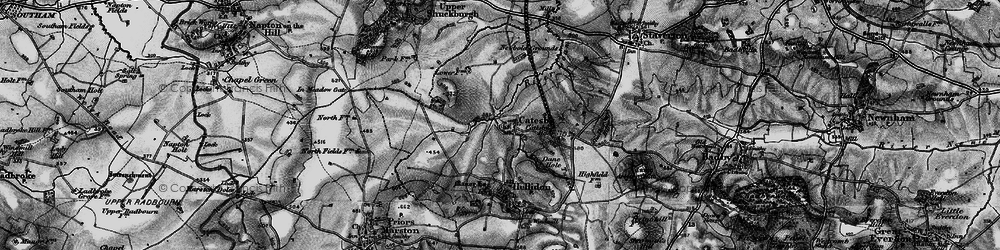 Old map of Lower Catesby in 1898