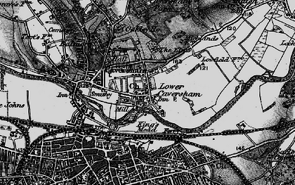 Old map of Lower Caversham in 1895