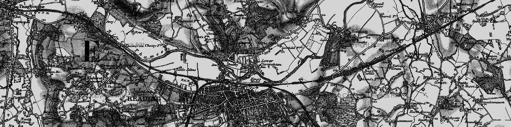 Old map of Lower Caversham in 1895
