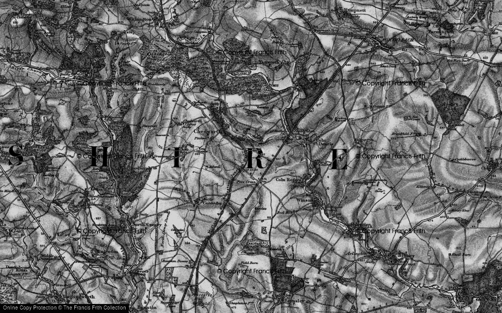 Old Map of Lower Chedworth, 1896 in 1896