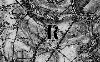 Old map of Lower Chedworth in 1896