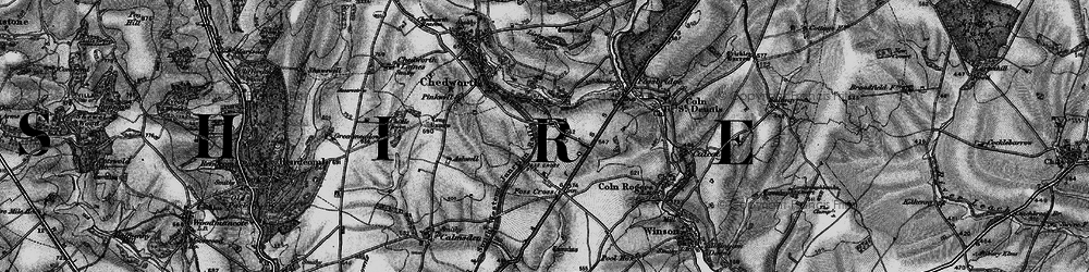 Old map of Lower Chedworth in 1896