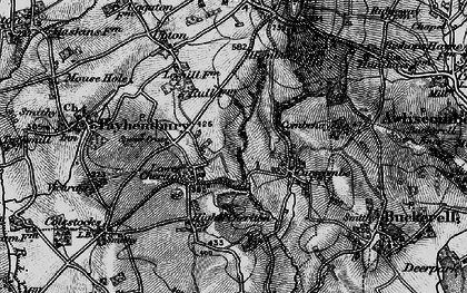 Old map of Lower Cheriton in 1898