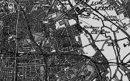 Old map of Lower Clapton in 1896