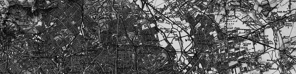 Old map of Lower Clapton in 1896
