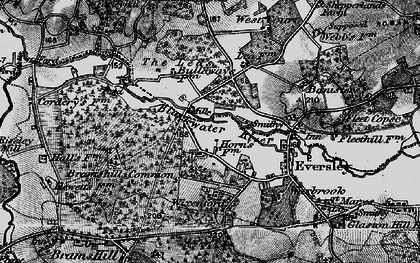 Old map of Bramshill Plantation in 1895