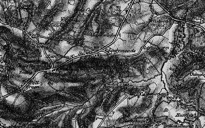 Old map of Bewl Water in 1895