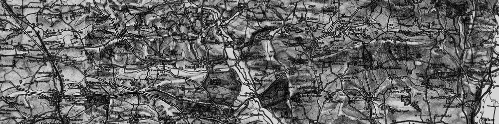 Old map of Lower Creedy in 1898
