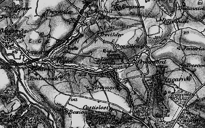 Old map of Lower Croan in 1895