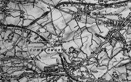 Old map of Lower Cumberworth in 1896