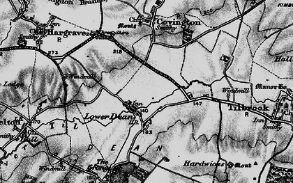 Old map of Lower Dean in 1898