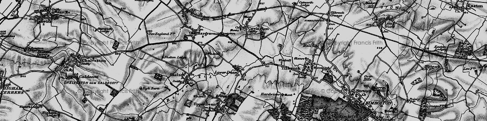 Old map of Lower Dean in 1898