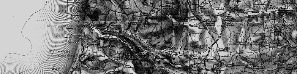 Old map of Lower Denzell in 1895