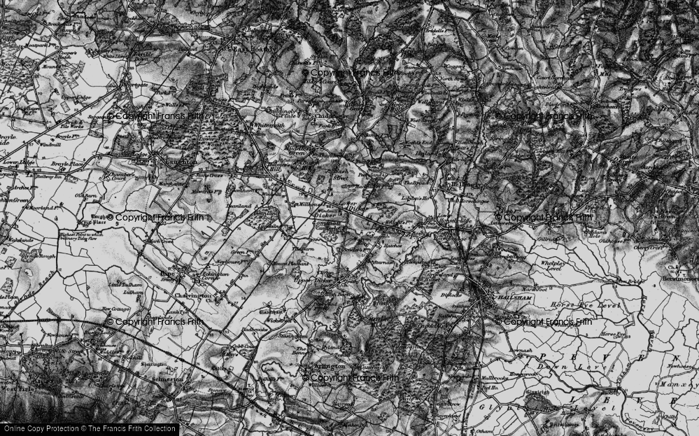 Old Map of Lower Dicker, 1895 in 1895