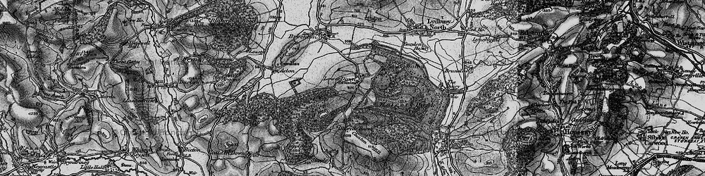 Old map of Lower Down in 1899