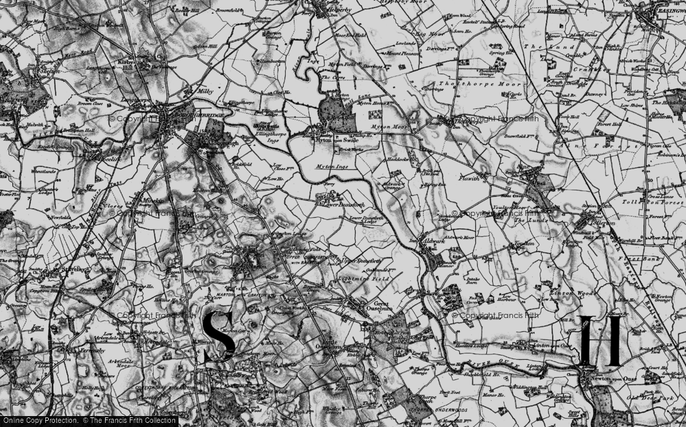 Old Map of Lower Dunsforth, 1898 in 1898