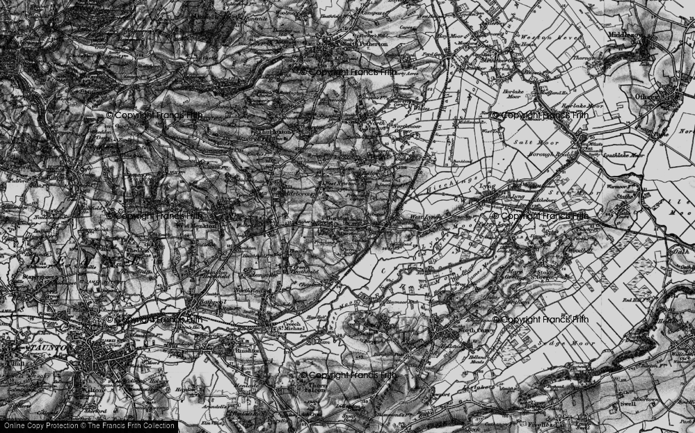 Old Map of Lower Durston, 1898 in 1898