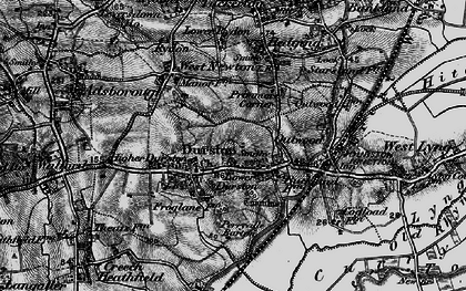 Old map of Lower Durston in 1898