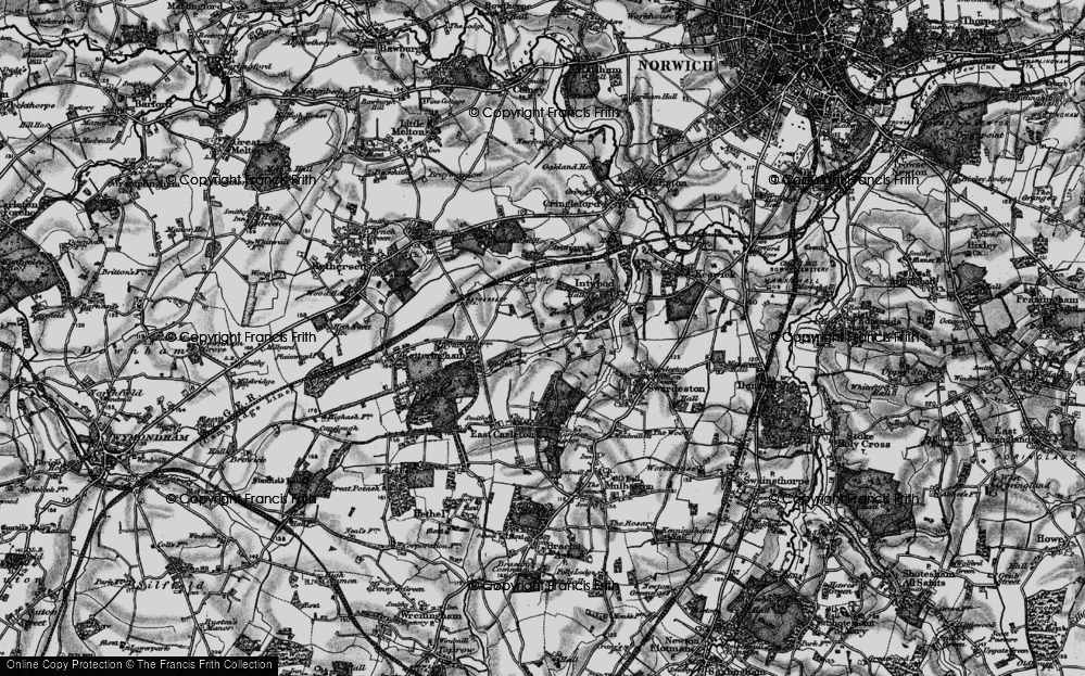 Old Map of Lower East Carleton, 1898 in 1898