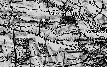 Old map of Lower Eastern Green in 1899